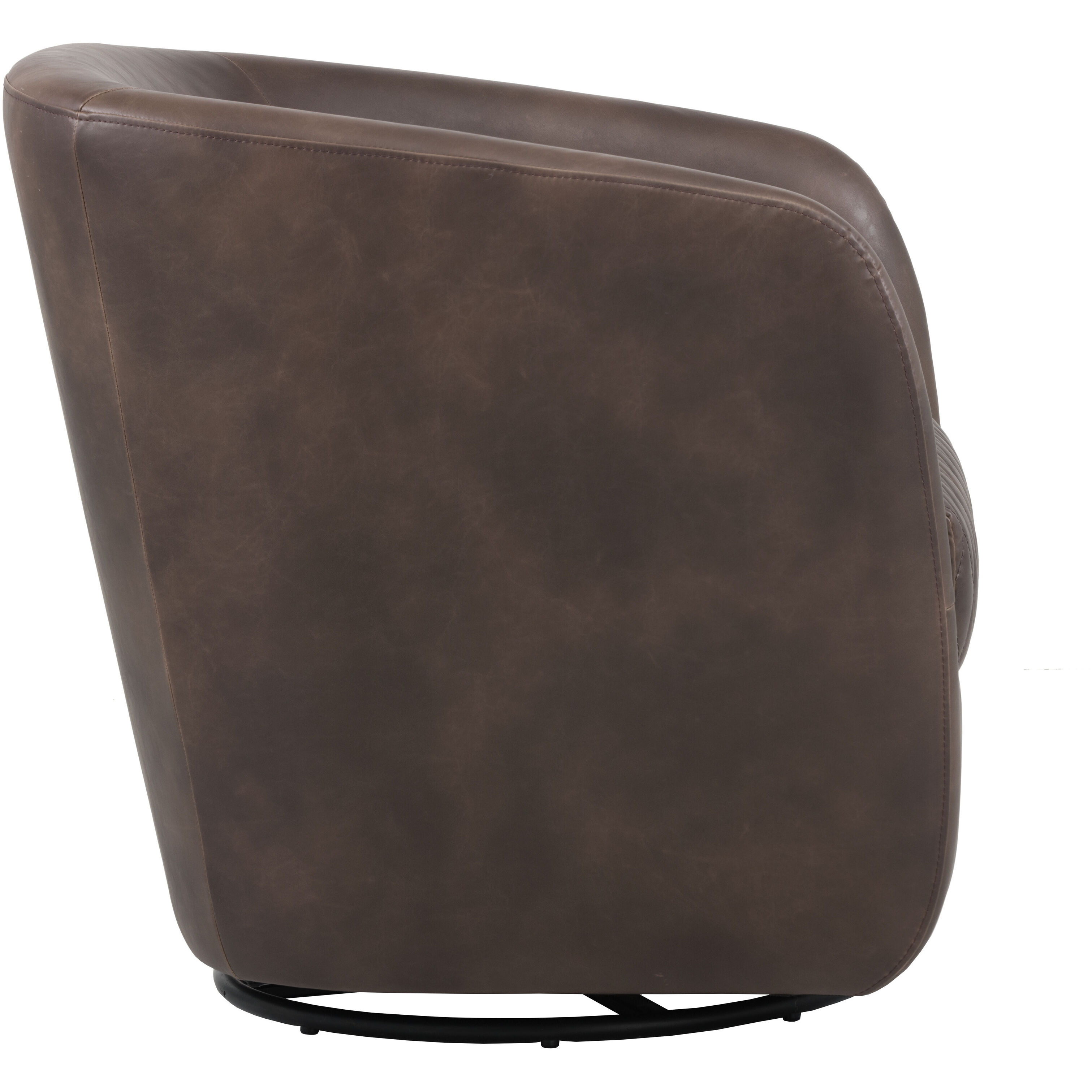 Dax Havana Dark Brown Swivel Lounge Chair, Swivel